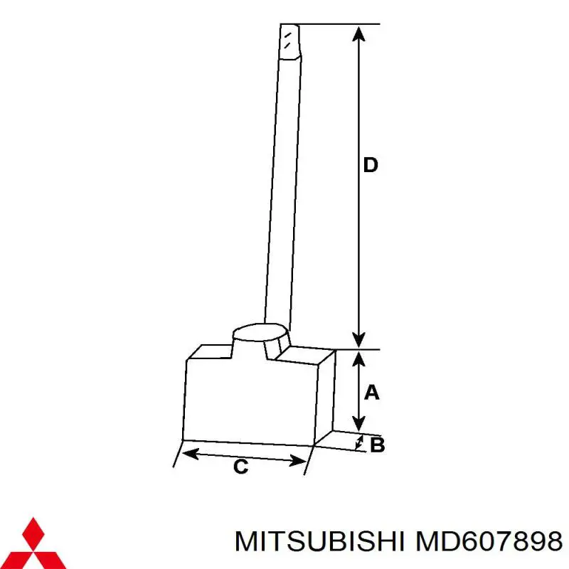 MD607898 Mitsubishi щітка стартера