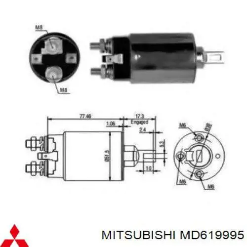 Купити MD619995 Mitsubishi Бендикс стартера