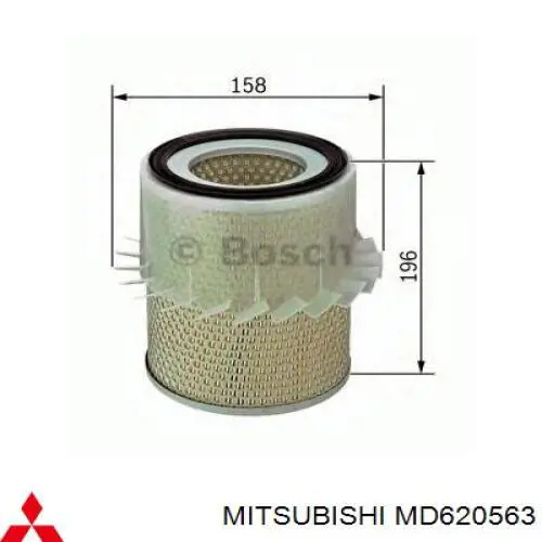 MD620563 Mitsubishi Повітряний фільтр двигуна