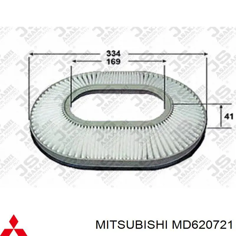Повітряний фільтр MD620721 Mitsubishi