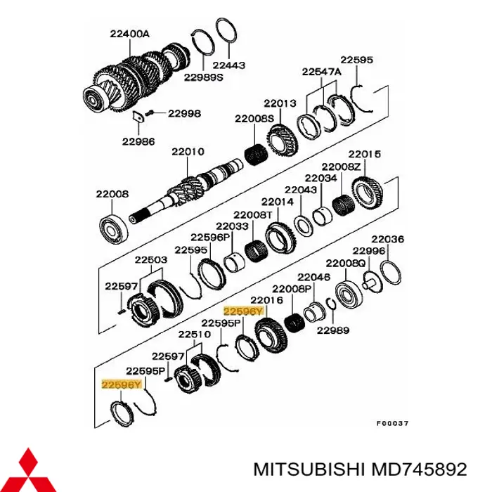 Кільце синхронізатора MD745892 Mitsubishi