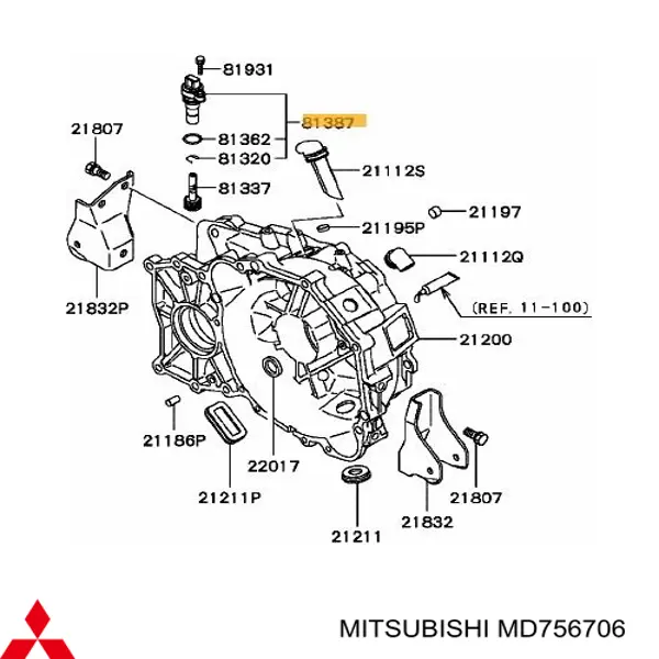 Датчик швидкості Mitsubishi Space Runner (N1W, N2W) (Міцубісі Спейс раннер)