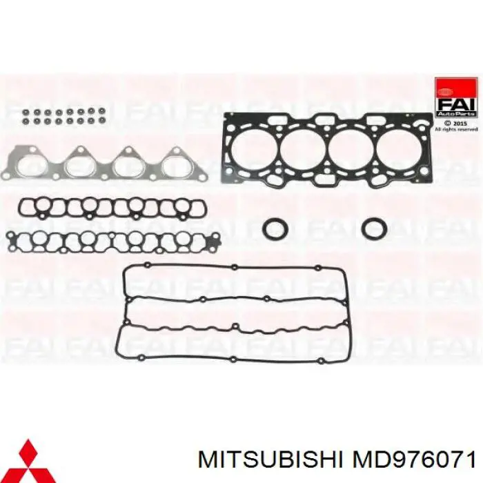Комплект прокладок двигуна, верхній Mitsubishi MD976071 ціна, від 116.27 USD