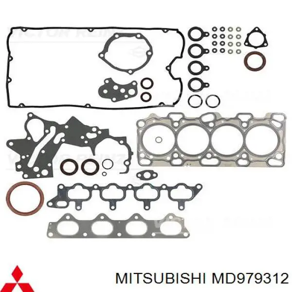 Комплект прокладок двигуна, повний Mitsubishi MD979312 ціна, від 168.51 USD