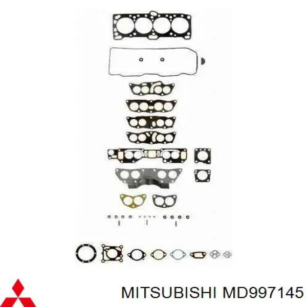 Комплект прокладок двигуна, верхній MD997145 Mitsubishi