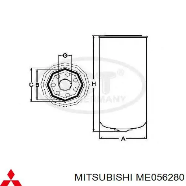 Фільтр тонкого очищення палива Mitsubishi ME056280 ціна, від 10.87 USD