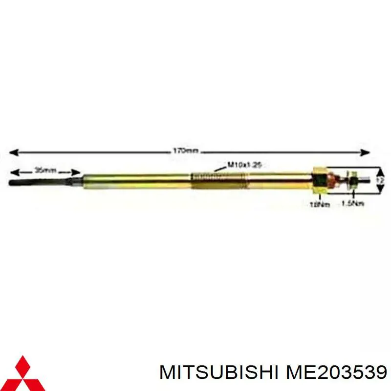 ME203539 Mitsubishi Свічки розжарювання