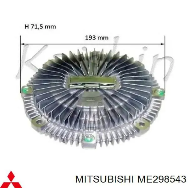 В'язкова муфта вентилятора Mitsubishi ME298543 ціна, від 25.31 USD