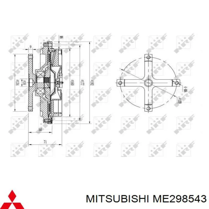 Купити ME298543 Mitsubishi Муфта вязкостная системи охолодження