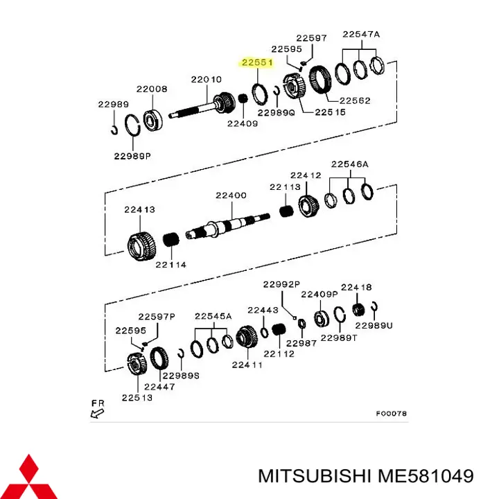Купити ME581049 Mitsubishi Кільце синхронізатора