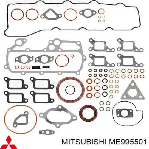 Комплект прокладок двигуна, повний Mitsubishi ME995501 ціна, від 107.55 USD