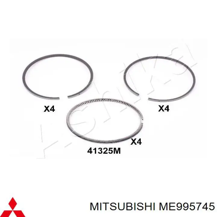 Кільця поршневі комплект на мотор, 2-й ремонт (+0,50) Mitsubishi ME995745 ціна, від 69.66 USD