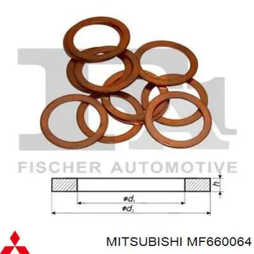 MF660064 Mitsubishi Ущільнююче кільце трубок системи змащення