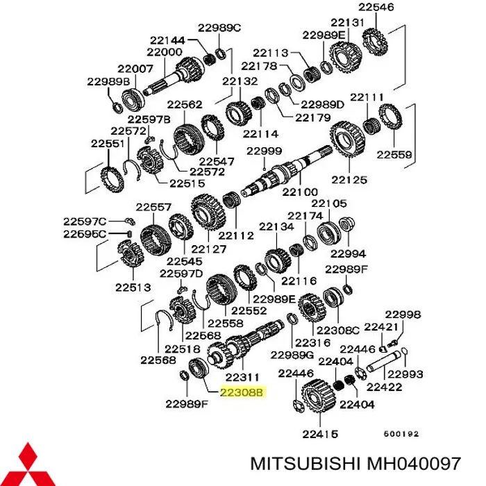Підшипник КПП Mitsubishi MH040097 ціна, від 10.40 USD