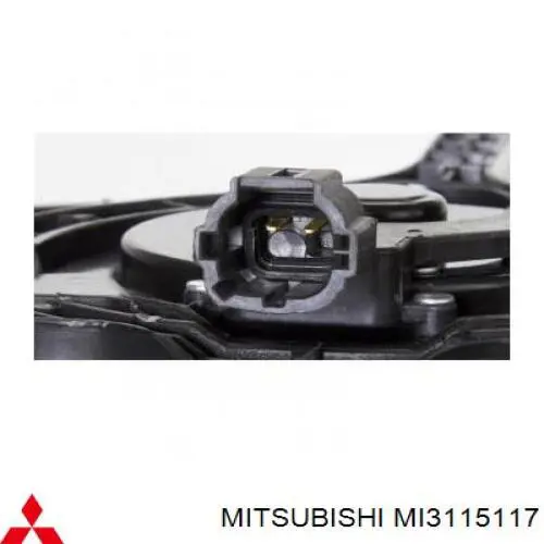 MI3115117 Mitsubishi дифузор радіатора охолодження, в зборі з двигуном і крильчаткою