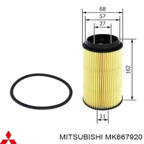 Купити MK667920 Mitsubishi Фільтр-відстійник палива грубої очистки