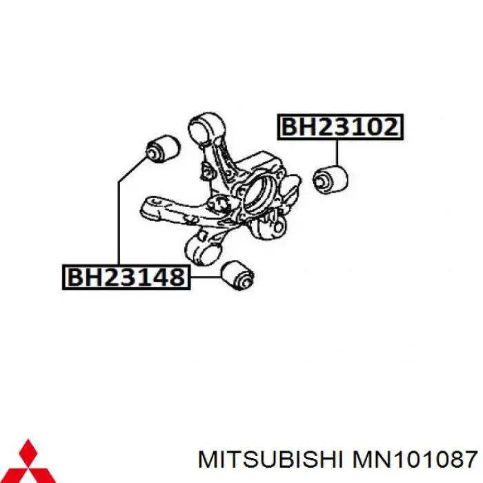 MN101087 Mitsubishi сайлентблок цапфи задньої