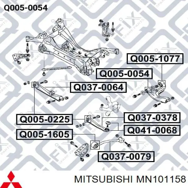 Верхній важіль задньої підвіски лівий Mitsubishi MN101158 ціна, від 31.74 USD