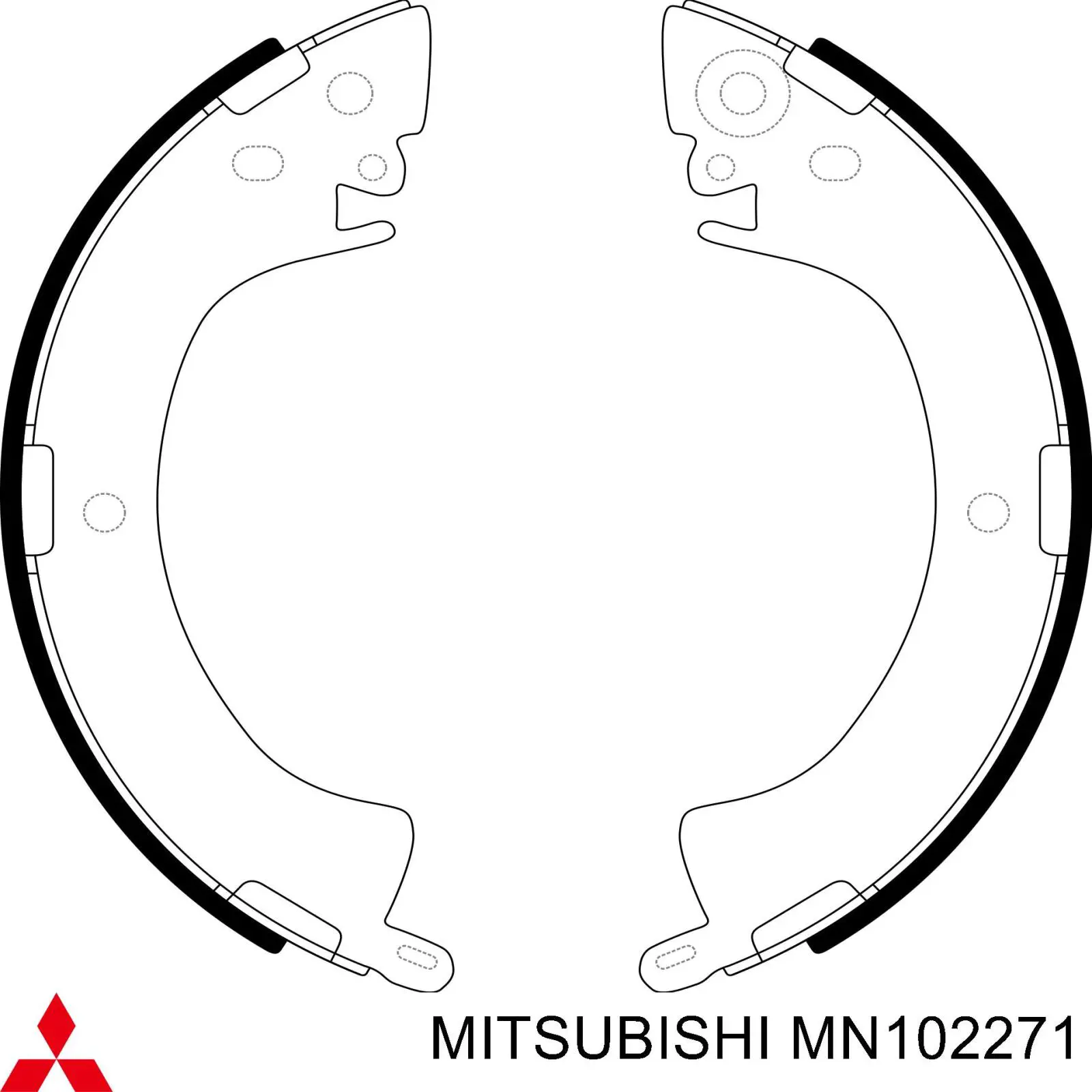 Купити MN102271 Mitsubishi Колодки гальмові задні, барабанні
