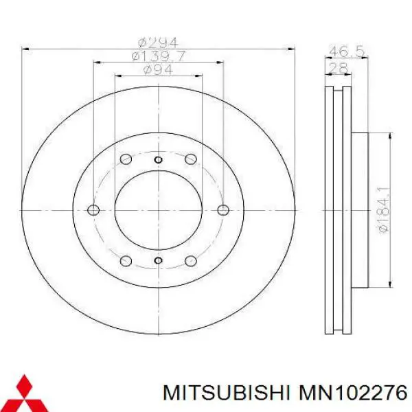 Купити MN102276 Mitsubishi Ротор гальмівний