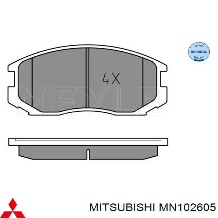Гальмівні колодки Mitsubishi MN102605 ціна, від 15.32 USD