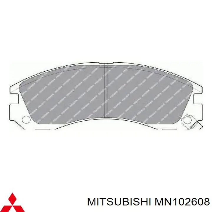 Купити MN102608 Mitsubishi Колодки гальмівні передні, дискові