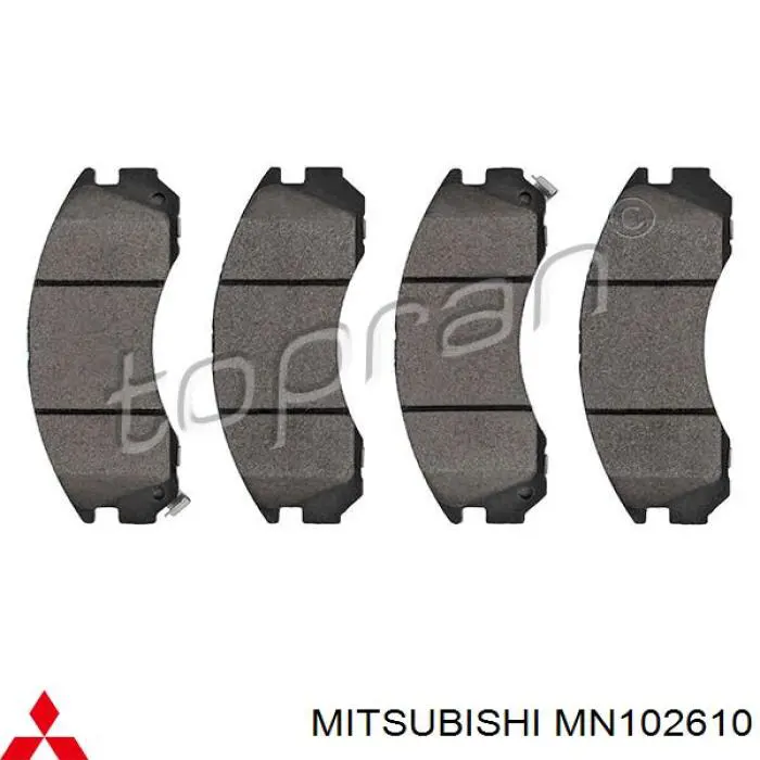Купити MN102610 Mitsubishi Колодки гальмівні передні, дискові