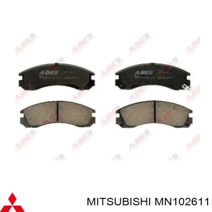 MN102611 Mitsubishi Передні гальмівні колодки