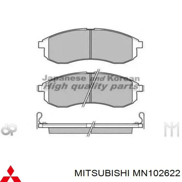 Купити MN102622 Mitsubishi Колодки гальмівні передні, дискові