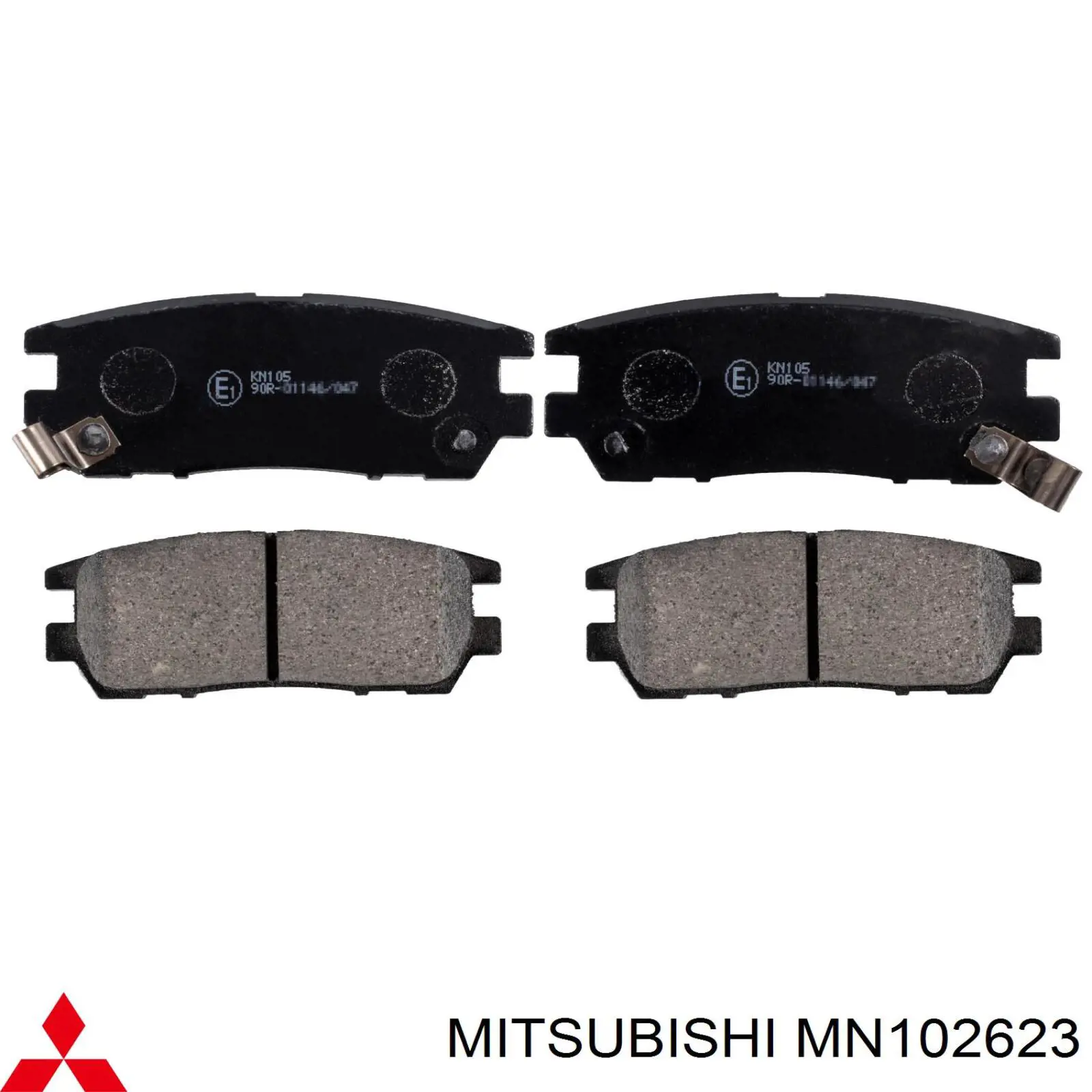 MN102623 Mitsubishi Колодки гальмівні задні, дискові