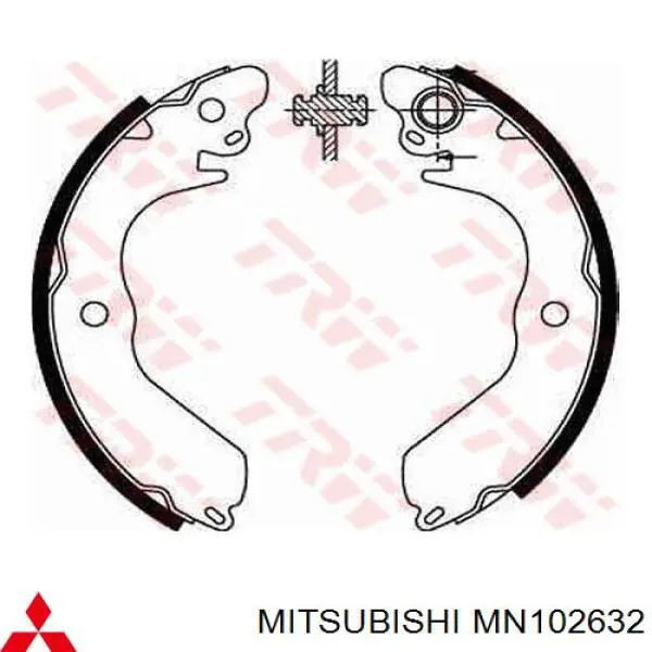 Колодки гальмові задні, барабанні MN102632 Mitsubishi