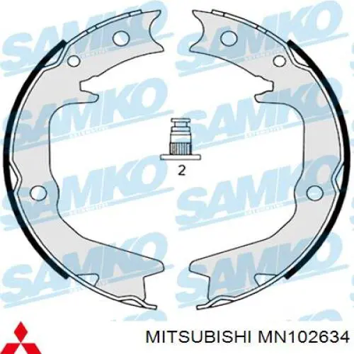 Колодки гальмові задні, барабанні Mitsubishi MN102634 ціна, від 19.22 USD