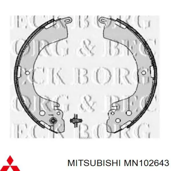 Колодки гальмові задні, барабанні Mitsubishi MN102643 ціна, від 30.02 USD