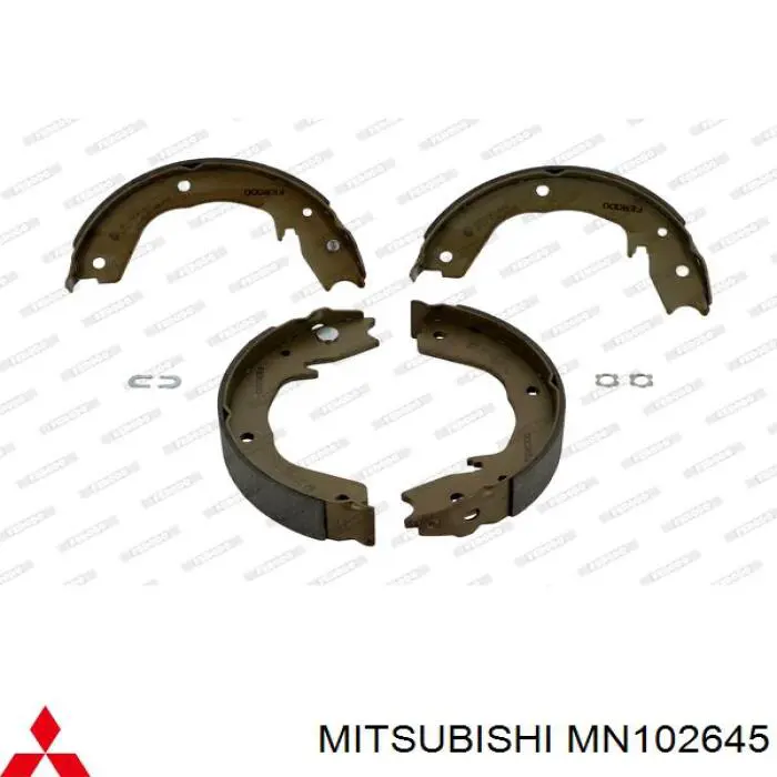 MN102645 Mitsubishi колодки ручника/стоянкового гальма