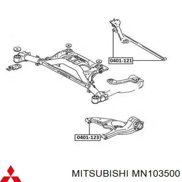 Штанги реактивні задньої підвіски Mitsubishi MN103500 ціна, від 11.29 USD