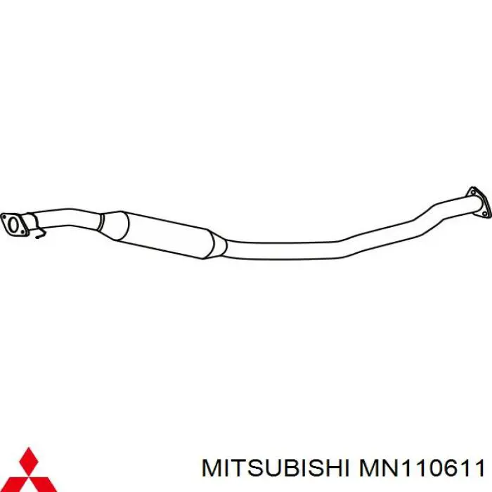  Глушник, центральна частина Mitsubishi Grandis 