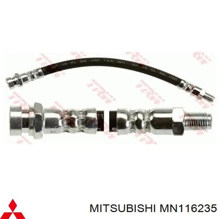 Шланг гальмівний задній, лівий Mitsubishi MN116235 ціна, від 9.79 USD