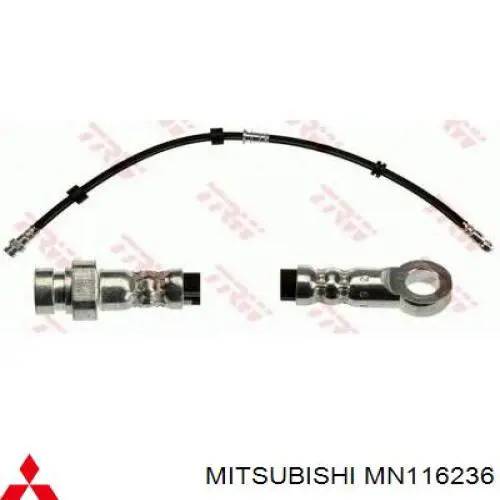 Шланг гальмівний задній, правий Mitsubishi MN116236 ціна, від 11.29 USD