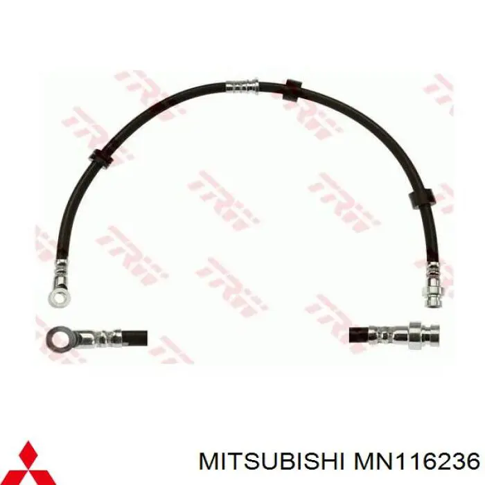 Купити MN116236 Mitsubishi Шланг гальмівний задній, правий