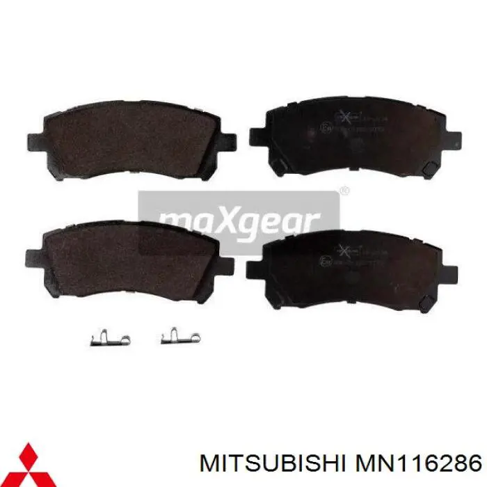 MN116286 Mitsubishi Колодки гальмівні задні, дискові