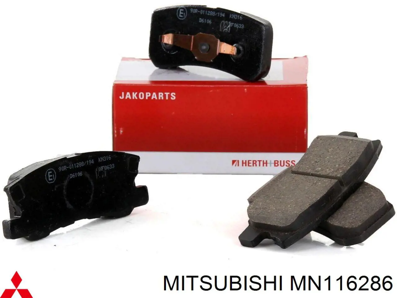 Задні гальмівні колодки Mitsubishi MN116286 ціна, від 20.26 USD