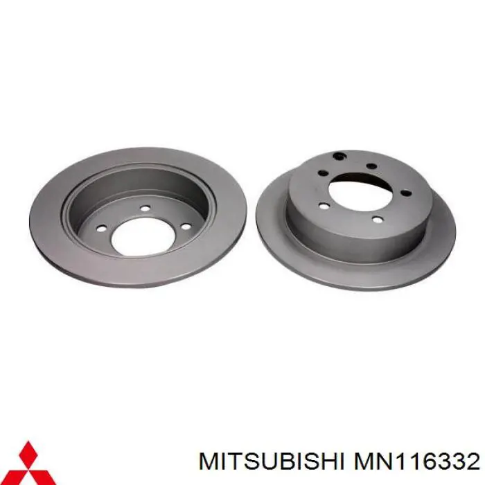 Задні дискові гальма Mitsubishi MN116332 ціна, від 22.19 USD