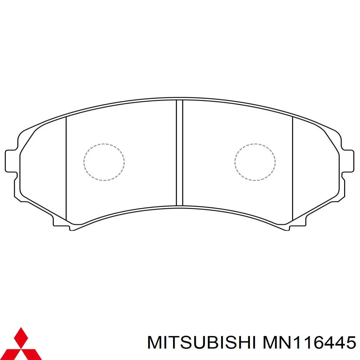 Гальмівні колодки Mitsubishi MN116445 ціна, від 29.11 USD