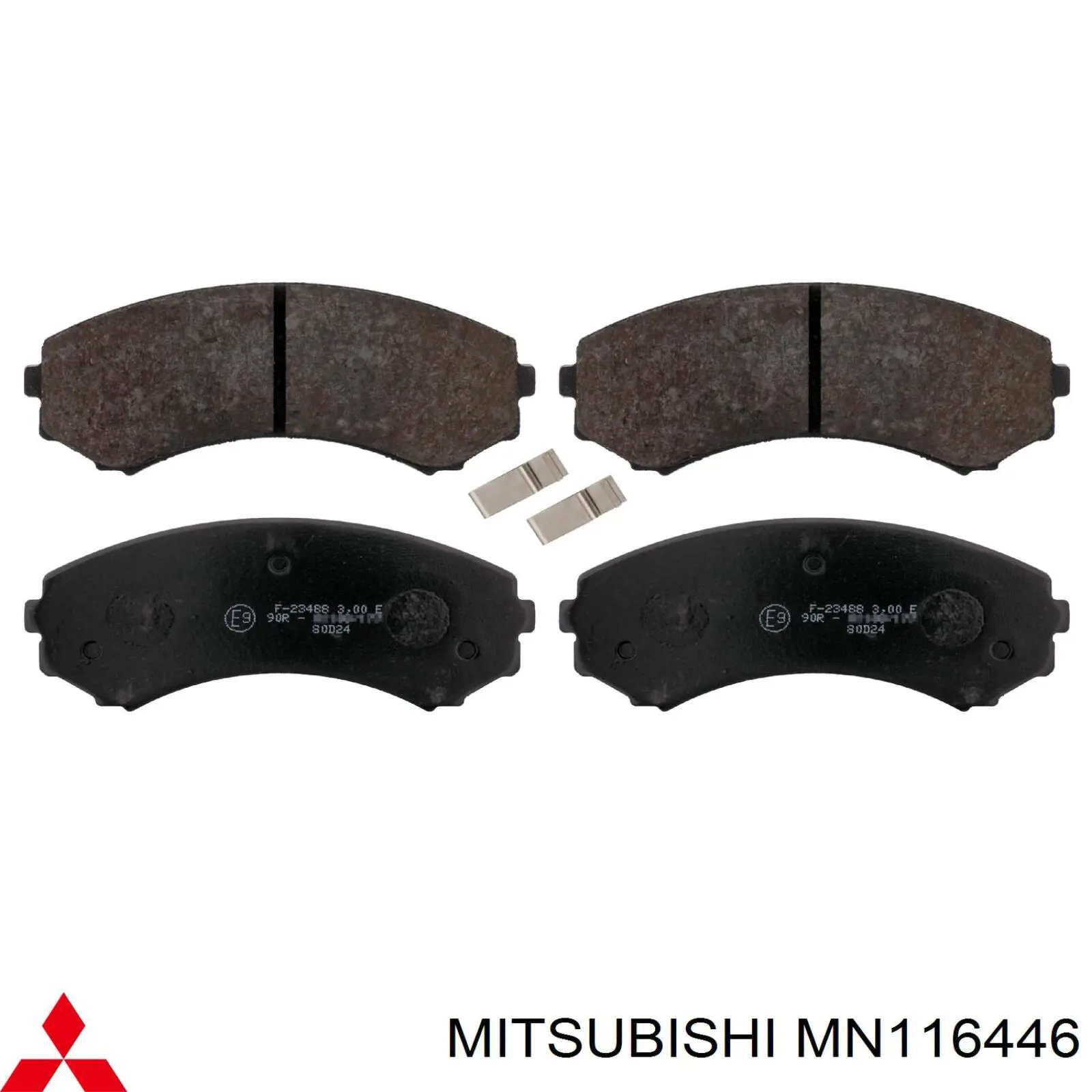 MN116446 Mitsubishi колодки гальмівні передні, дискові