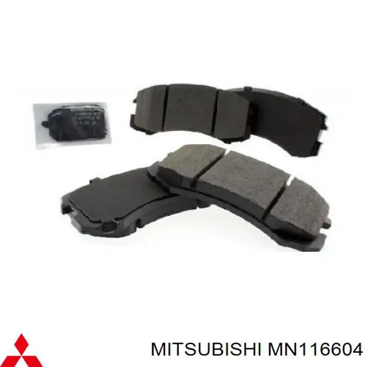 MN116604 Mitsubishi колодки гальмівні передні, дискові