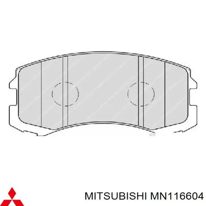 Купити MN116604 Mitsubishi Колодки гальмівні передні, дискові