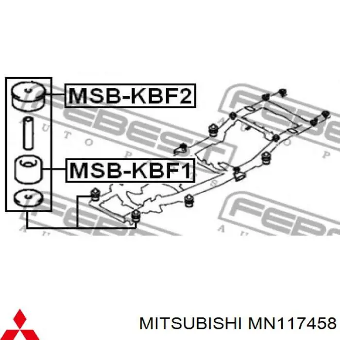 MN117458 Mitsubishi Кріплення платформи
