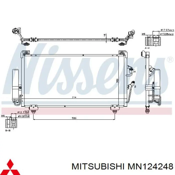 Купити MN124248 Mitsubishi Радіатор системи охолодження кондиціонера