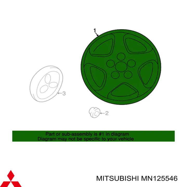 Диски колісні литі (легкосплавні, титанові) Mitsubishi MN125546 ціна, від 95.65 USD