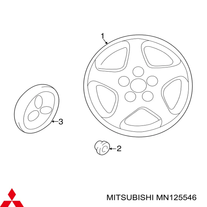 MN125546 Mitsubishi Диски литі (легкосплавні, титанові)